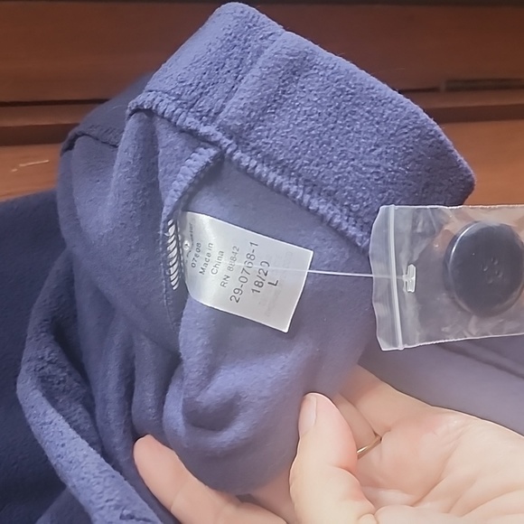 Roaman's Fleece Navy Coat Sz 18/20 - Picture 7 of 8